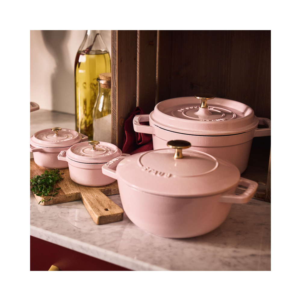 STAUB Chistera Cast Iron cocotte Pot Sorbet Rose, 26cm