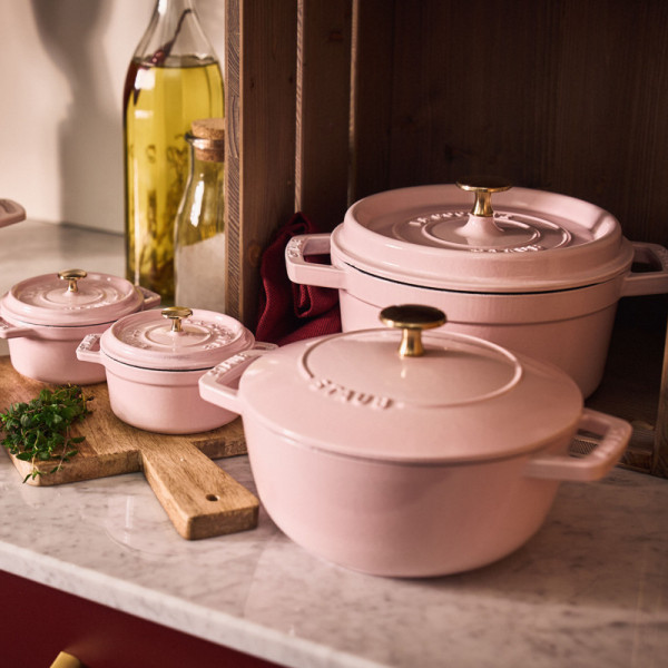 STAUB Chistera Cast Iron cocotte Pot Sorbet Rose, 26cm