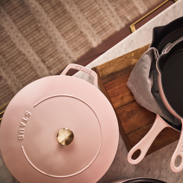 STAUB Chistera Cast Iron cocotte Pot Sorbet Rose, 26cm