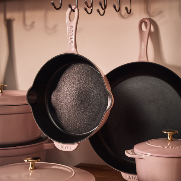 STAUB Sorbet Rose Cast Iron Frying Pan - 3 Sizes