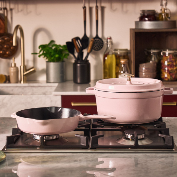 STAUB Sorbet Rose Cast Iron Frying Pan - 3 Sizes