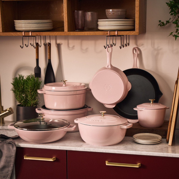 STAUB Chistera Cast Iron cocotte Pot Sorbet Rose, 26cm