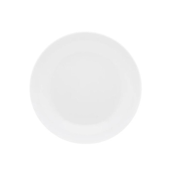 DEGRENNE Second choice set of 6 Eclipse White porcelain soup plates, 22.5cm