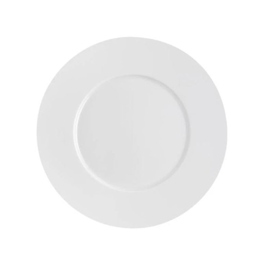 DEGRENNE Second choice set of 6 Eclipse White porcelain dinner plates, 26.5cm