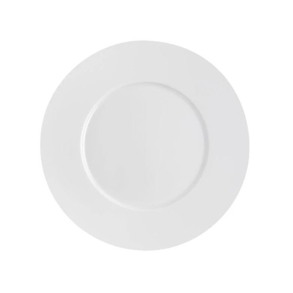 DEGRENNE Second choice set of 6 Eclipse White porcelain dinner plates, 26.5cm