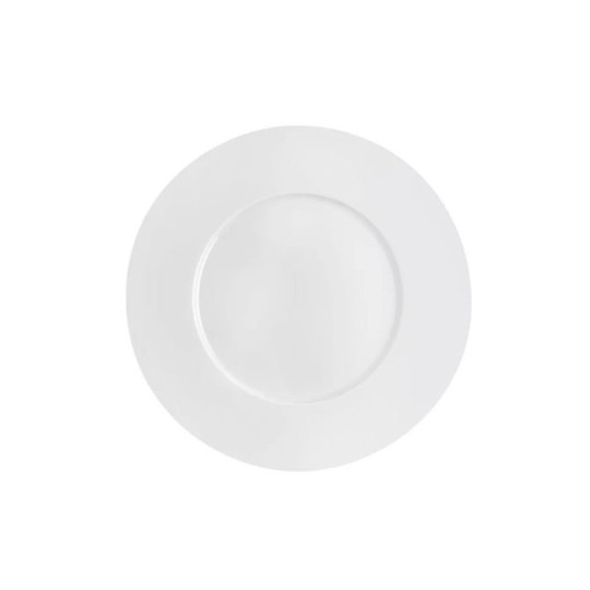 DEGRENNE Second choice set of 6 Eclipse White porcelain dessert plates, 21.5cm