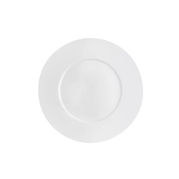 DEGRENNE Second choice set of 6 Eclipse White porcelain dessert plates, 21.5cm