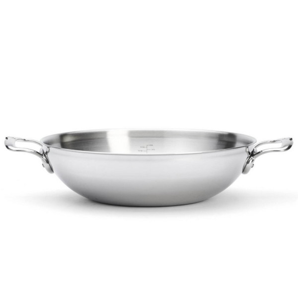 DE BUYER Affinity Stainless Steel Domed Wok 32cm
