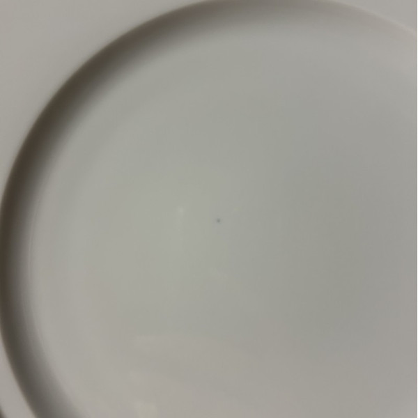 DEGRENNE Second choice set of 6 Eclipse White porcelain dinner plates, 26.5cm