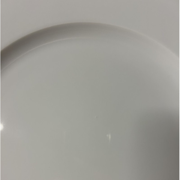 DEGRENNE Second choice set of 6 Eclipse White porcelain dinner plates, 26.5cm
