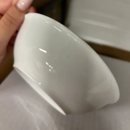 DEGRENNE Second Choice Set of 6 Eclipse White Porcelain Bowls