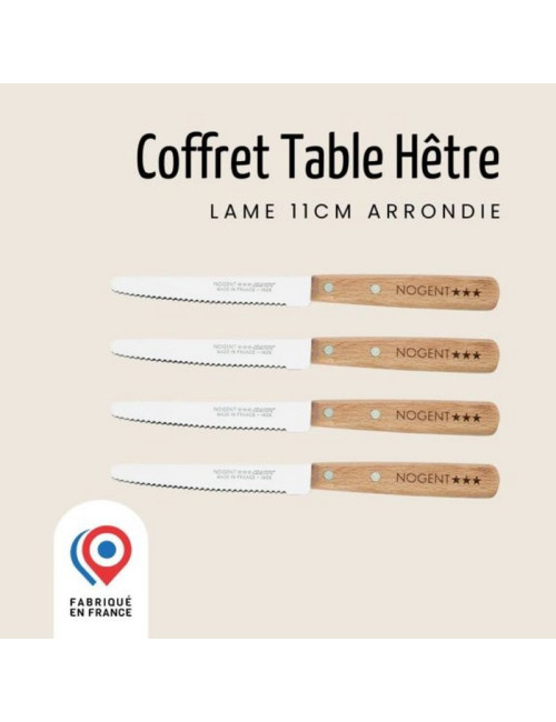 NOGENT 4-Piece Set of Beech Table Knives