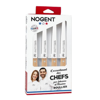 NOGENT 4-Piece Set of Beech Table Knives