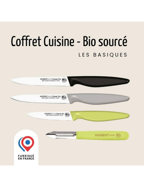 NOGENT 4-Piece Biosourced Kitchen Knife Set