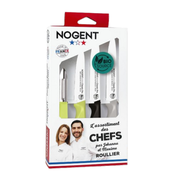 NOGENT 4-Piece Biosourced Kitchen Knife Set