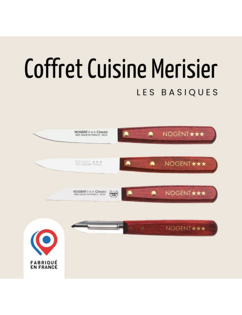 NOGENT Cherrywood Chefs Cuisine 4-Piece Knife Set