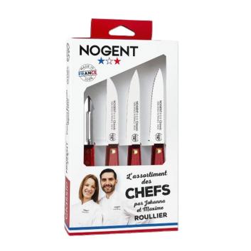 NOGENT Cherrywood Chefs Cuisine 4-Piece Knife Set