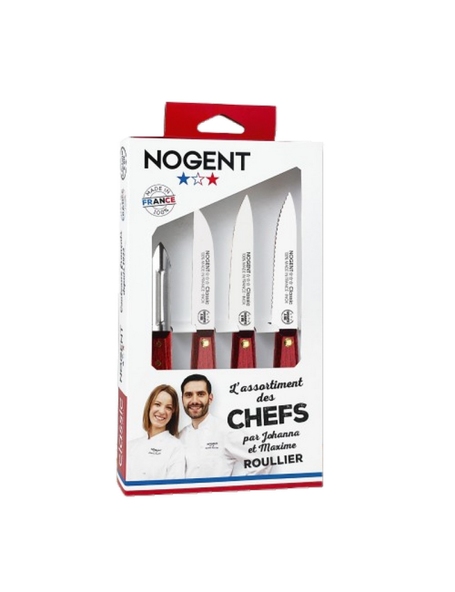 NOGENT Cherrywood Chefs Cuisine 4-Piece Knife Set