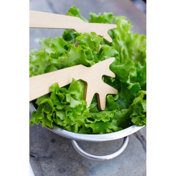 Couverts à salade REINE MERE Du bout des Branches en hêtre