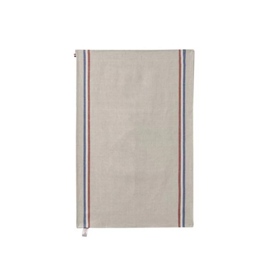 Torchon COUCKE en lin Tricolore naturel