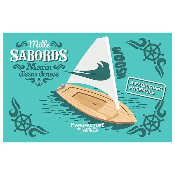 Voilier en bois en kit MANUFACTURE EN FAMILLE Mille Sabords Diy à fabriquer