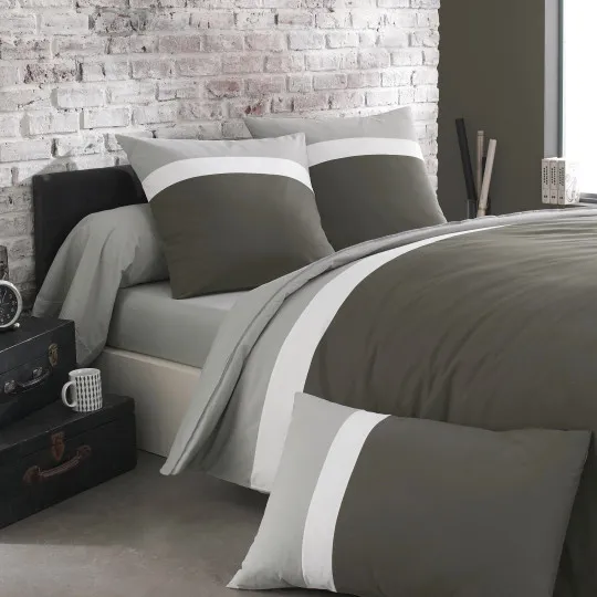 Taie d'oreiller ORIGIN FRANCE Méli Mélo en 100% coton - 4 coloris 3 tailles