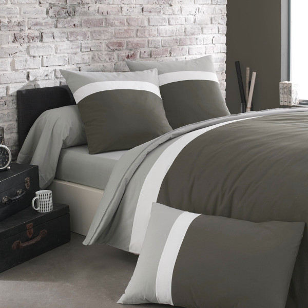 Housse de couette ORIGIN FRANCE Méli Mélo en 100% coton - 4 coloris 4 tailles