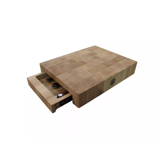 Planche à découper CHABRET en bois debout et avec tiroir