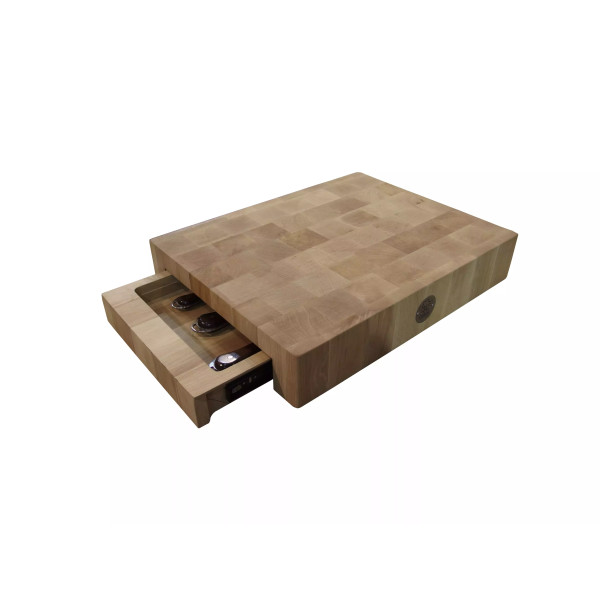 Planche à découper CHABRET en bois debout et avec tiroir