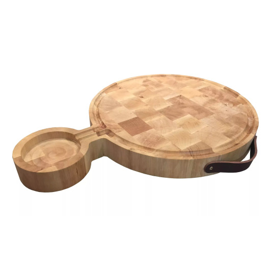 Planche à découper CHABRET ronde avec ramasse jus