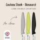 Couteau à steak NOGENT 3 ETOILES double crantage 11cm Bio Sourcé - 3 coloris