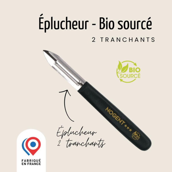 Éplucheur 2 tranchants NOGENT 3 ETOILES Classic Pro Bio Sourcé - 3 coloris