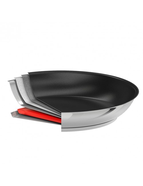 Set of 2 Cristel removable Mutine frying pans