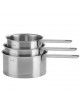 Set of 3 fixed Strate pans Cristel - 16, 18 and 20cm