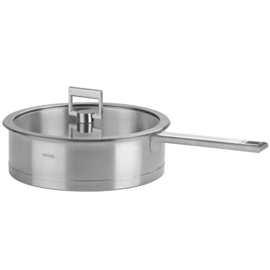 Set of 3 fixed Strate pans Cristel - 16, 18 and 20cm