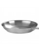 Cristel Strate brushed stainless steel frying pan with fixed handle - 3 sizes