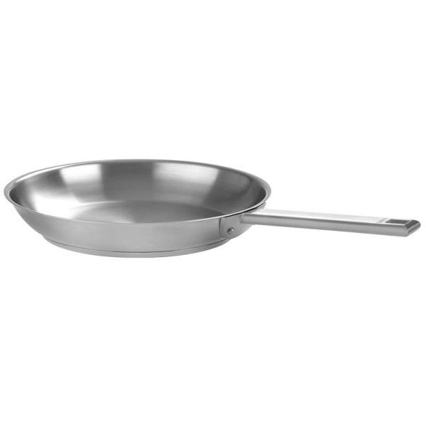 Cristel Strate brushed stainless steel frying pan with fixed handle - 3 sizes