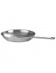 Cristel Strate brushed stainless steel frying pan with fixed handle - 3 sizes
