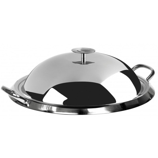 Plancha grill stainless steel with lid 34cm Cristel