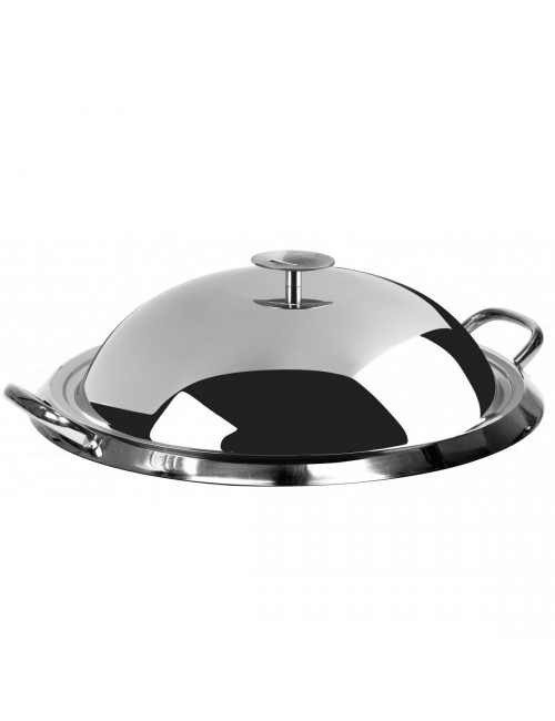 Plancha grill stainless steel with lid 34cm Cristel